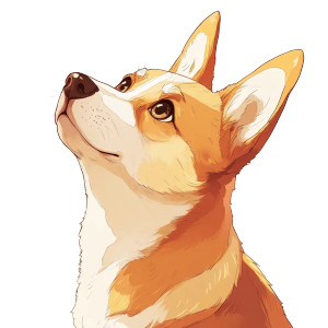 Anime Corgi-Chihuahua Mix Vinyl Car Decal Sticker – Waterproof & UV-Resistant 8"