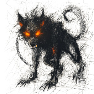 Shadowy Demon Wolf Vinyl Car Decal Sticker – Waterproof & UV-Resistant 8" Shadowy Demon Wolf Vinyl Car Decal Sticker – Waterproof & UV-Resistant 8"