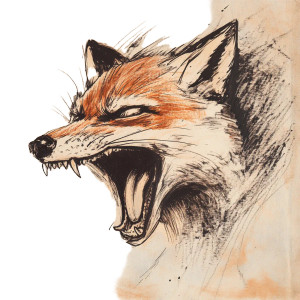 Cave Painting Fox Vinyl Car Decal Sticker – Waterproof & UV-Resistant 8"