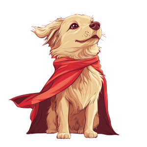 Superhero Dog Vinyl Car Decal Sticker – Waterproof & UV-Resistant 8"