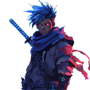 Rebellious Swordsman V2 Vinyl Car Decal Sticker – Waterproof & UV-Resistant 8"