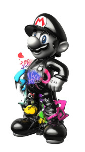 Neon Graffiti Mario Vinyl Car Decal Sticker – Waterproof & UV-Resistant 8"