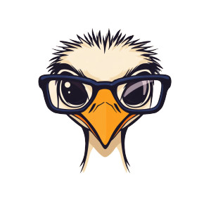 Ostrich Logo Vinyl Car Decal Sticker – Waterproof & UV-Resistant 8"