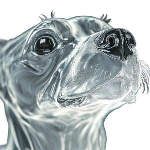 Transparent Dog Vinyl Car Decal Sticker – Waterproof & UV-Resistant 8"