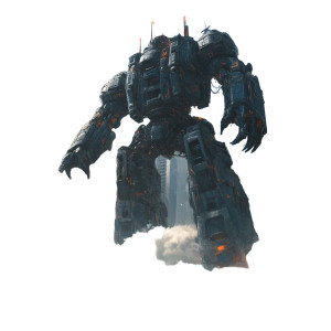 Mech Guardian Battle Vinyl Car Decal Sticker – Waterproof & UV-Resistant 8"