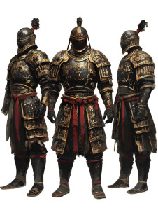 Ancient Chinese Armor Vinyl Car Decal Sticker – Waterproof & UV-Resistant 8"