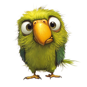 Funny Parrot Character Vinyl Car Decal Sticker – Waterproof & UV-Resistant 8"