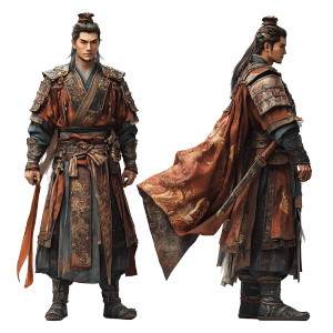 Tang Dynasty Knight Vinyl Car Decal Sticker – Waterproof & UV-Resistant 8"