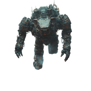 Steampunk Giant Robot Vinyl Car Decal Sticker – Waterproof & UV-Resistant 8"