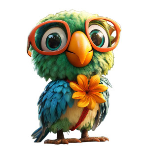 Green Brazilian Parrot Vinyl Car Decal Sticker – Waterproof & UV-Resistant 8"