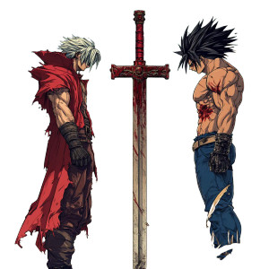 Dante-Broly Fusion Vinyl Car Decal Sticker – Waterproof & UV-Resistant 8"