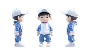 Cute Boy Toy Vinyl Car Decal Sticker – Waterproof & UV-Resistant 8"