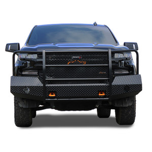 Upgrade your 2019-2022 Silverado with TrailFX Full Replacement Bumper | One Piece Design | Gloss Black Steel