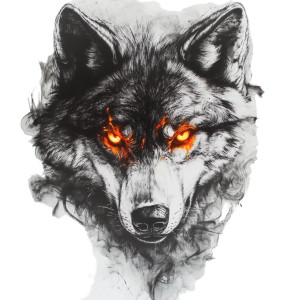 Burning-Eyed Wolf Vinyl Car Decal Sticker – Waterproof & UV-Resistant 8" Burning-Eyed Wolf Vinyl Car Decal Sticker – Waterproof & UV-Resistant 8"