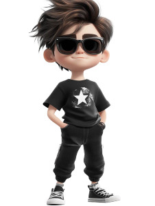 Fashionable Hip-Hop Boy Vinyl Car Decal Sticker – Waterproof & UV-Resistant 8"