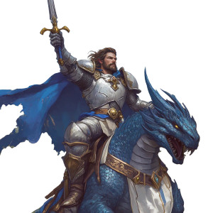 Renaissance Paladin On Dragon Vinyl Car Decal Sticker – Waterproof & UV-Resistant 8"