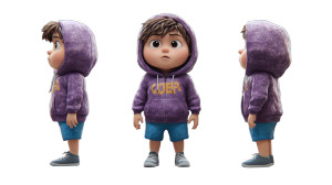 Cartoon Figurine Views Vinyl Car Decal Sticker – Waterproof & UV-Resistant 8"