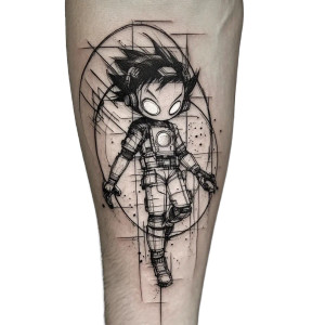 Astroboy Tattoo Vinyl Car Decal Sticker – Waterproof & UV-Resistant 8"