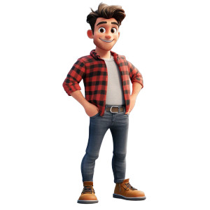 Disney Style Man V2 Vinyl Car Decal Sticker – Waterproof & UV-Resistant 8"