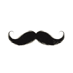 Mustache Icon Vinyl Car Decal Sticker – Waterproof & UV-Resistant 8"