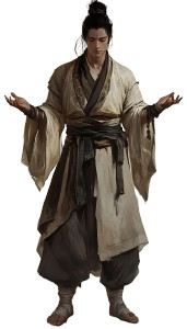 Taoist Priest Attire Vinyl Car Decal Sticker – Waterproof & UV-Resistant 8"