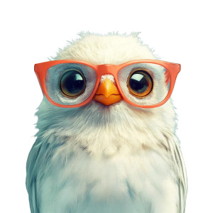 Bird In Glasses Vinyl Car Decal Sticker – Waterproof & UV-Resistant 8" Bird In Glasses Vinyl Car Decal Sticker – Waterproof & UV-Resistant 8"