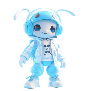 Energetic Chibi Boy Vinyl Car Decal Sticker – Waterproof & UV-Resistant 8"