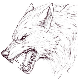 Snarling Wolf Head Vinyl Car Decal Sticker – Waterproof & UV-Resistant 8"