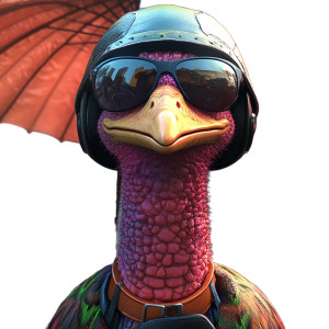 Futuristic Turkey Vinyl Car Decal Sticker – Waterproof & UV-Resistant 8"