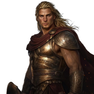 Greek Hero Portrait Vinyl Car Decal Sticker – Waterproof & UV-Resistant 8"