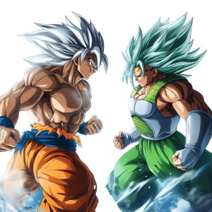 Broly Vs Goku Vinyl Car Decal Sticker – Waterproof & UV-Resistant 8"
