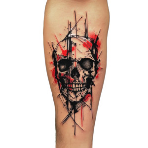 Skull Tattoo Design V3 Vinyl Car Decal Sticker – Waterproof & UV-Resistant 8"