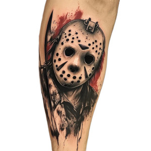 Jason Tattoo Vinyl Car Decal Sticker – Waterproof & UV-Resistant 8"