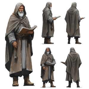 Hooded Priest V3 Vinyl Car Decal Sticker – Waterproof & UV-Resistant 8"