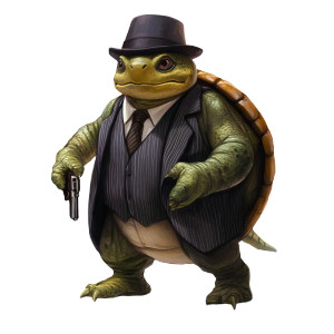 Mafia Turtle Vinyl Car Decal Sticker – Waterproof & UV-Resistant 8" Mafia Turtle Vinyl Car Decal Sticker – Waterproof & UV-Resistant 8"