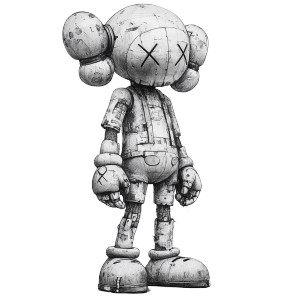 Kaws-Inspired Robot Vinyl Car Decal Sticker – Waterproof & UV-Resistant 8"