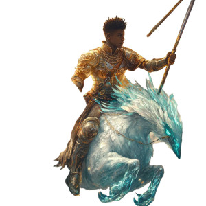 Ice Phoenix Rider Vinyl Car Decal Sticker – Waterproof & UV-Resistant 8"