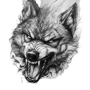 Angry Wolf Tattoo V3 Vinyl Car Decal Sticker – Waterproof & UV-Resistant 8" Angry Wolf Tattoo V3 Vinyl Car Decal Sticker – Waterproof & UV-Resistant 8"