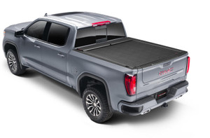 2020-2023 Silverado GMC Sierra | Lockable Black Vinyl Retractable Tonneau Cover, Frictionless Rotation, Compact Canister
