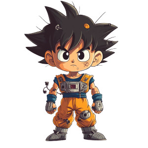 Robot Goku Kid Vinyl Car Decal Sticker – Waterproof & UV-Resistant 8"