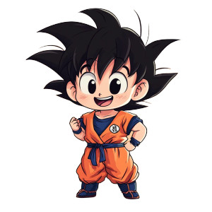 Chibi Goku Vinyl Car Decal Sticker – Waterproof & UV-Resistant 8"