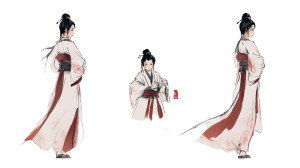 Three Views Boy Vinyl Car Decal Sticker – Waterproof & UV-Resistant 8"