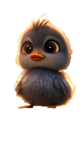 Sad Curious Duckling Vinyl Car Decal Sticker – Waterproof & UV-Resistant 8"