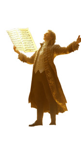 Golden Mozart Vinyl Car Decal Sticker – Waterproof & UV-Resistant 8"