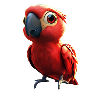 Cute Cartoon Parrot Vinyl Car Decal Sticker – Waterproof & UV-Resistant 8"