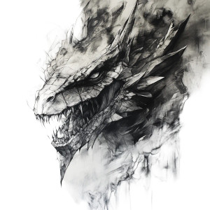 Abstract Dragon Head Vinyl Car Decal Sticker – Waterproof & UV-Resistant 8"