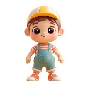 Playful Popmart Boy Vinyl Car Decal Sticker – Waterproof & UV-Resistant 8"