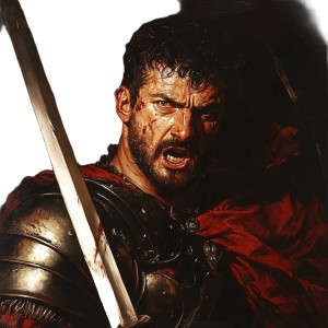 Roman Praetor Portrait Vinyl Car Decal Sticker – Waterproof & UV-Resistant 8"