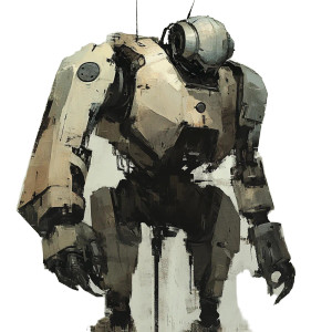 Ashley Wood Robot V2 Vinyl Car Decal Sticker – Waterproof & UV-Resistant 8"