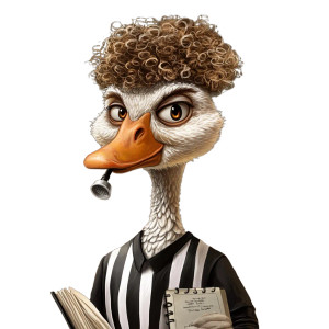 Referee Goose Vinyl Car Decal Sticker – Waterproof & UV-Resistant 8"